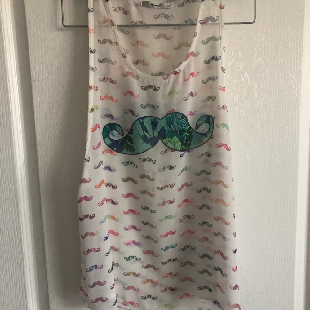 Silk Mustache Tank